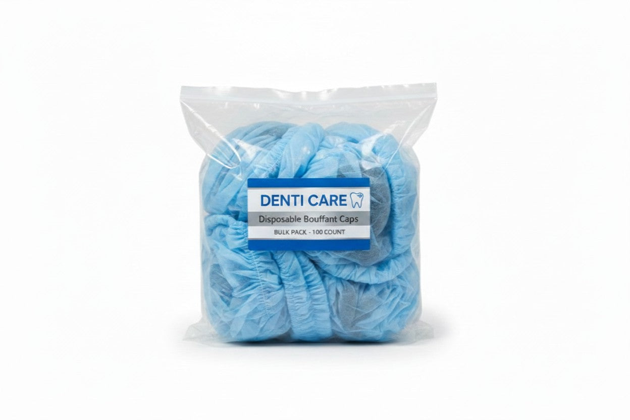 Disposable Bouffant Cap - Blue - 21" (100/pack)