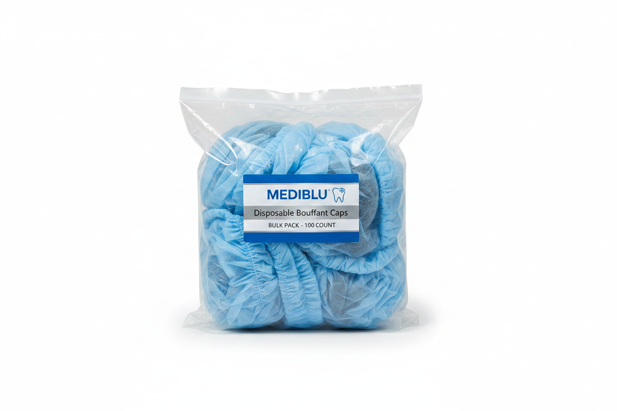 Disposable Bouffant Cap - Blue - 21"