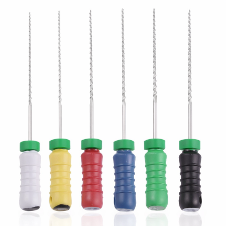 Dental H Files – Stainless Steel Hedström Files for Root Canal Shaping (6 Pcs/Pack)