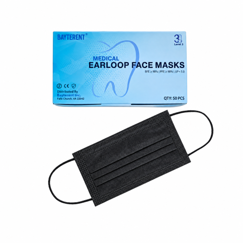 Dental Face Masks – ASTM Level 1, 2 &amp; 3 | Blue &amp; Black | 50/Box