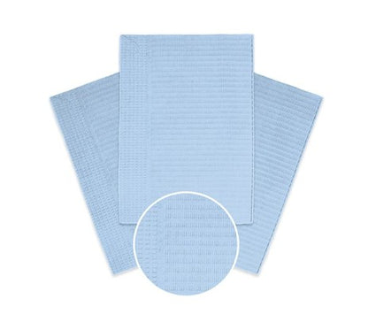 Dental Patient Bibs | 3-Ply Absorbent &amp; Waterproof, 13"x18" | 500 Pcs/Case
