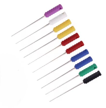 Dental Barbed Broaches – Stainless Steel Pulp Removal Broaches (10 Pcs/Pack)