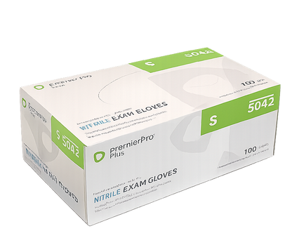 PremierPro Plus Powder-Free Nonsterile Nitrile Exam Gloves | Case of 2000 | Sizes S &amp; L